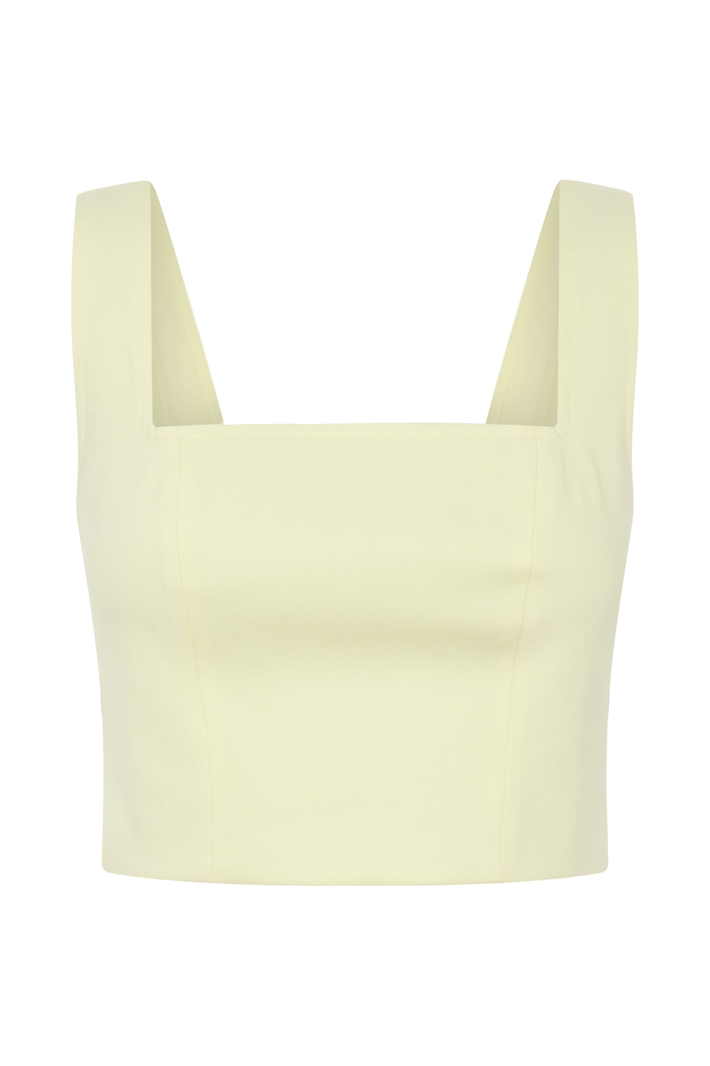 Crop Top With Open Back - Lemon