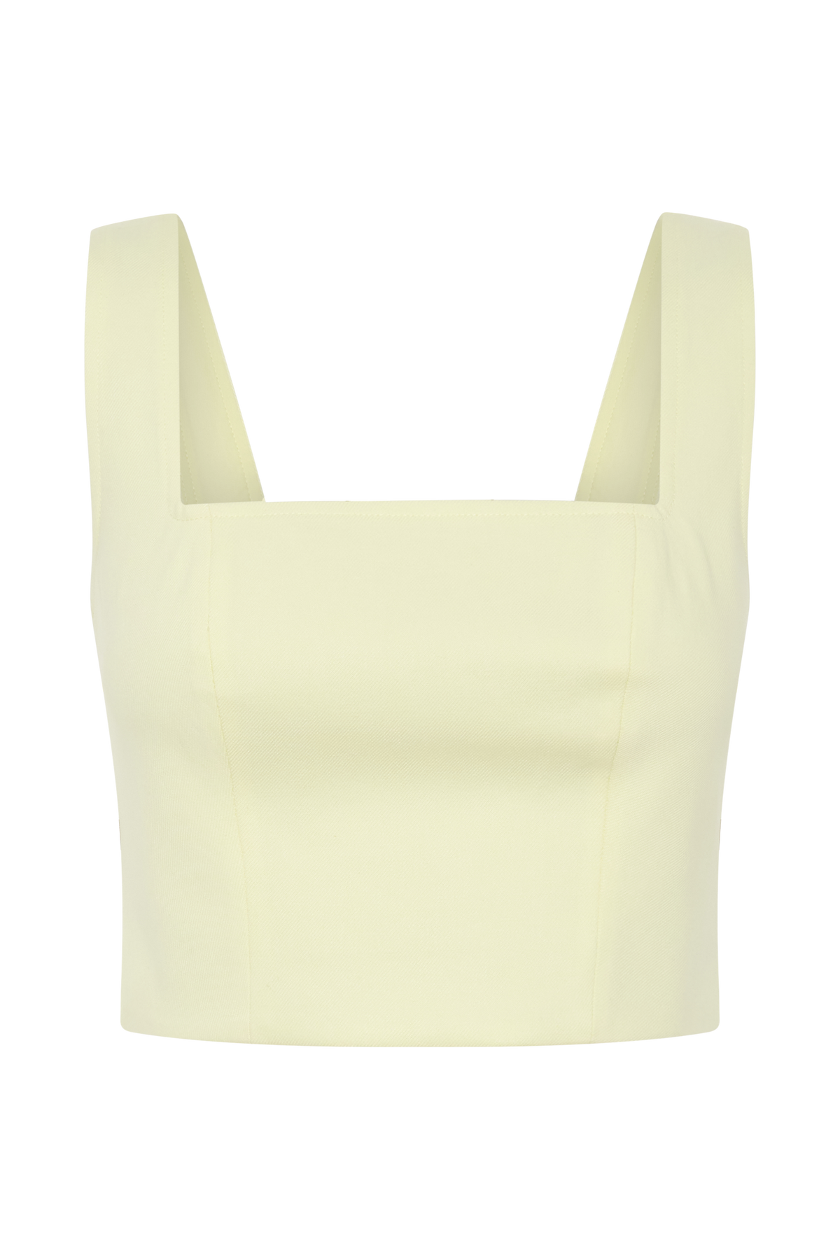 Crop Top With Open Back - Lemon