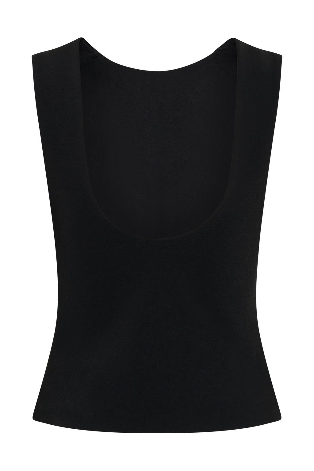 Open Back Scuba Crepe Top - Black