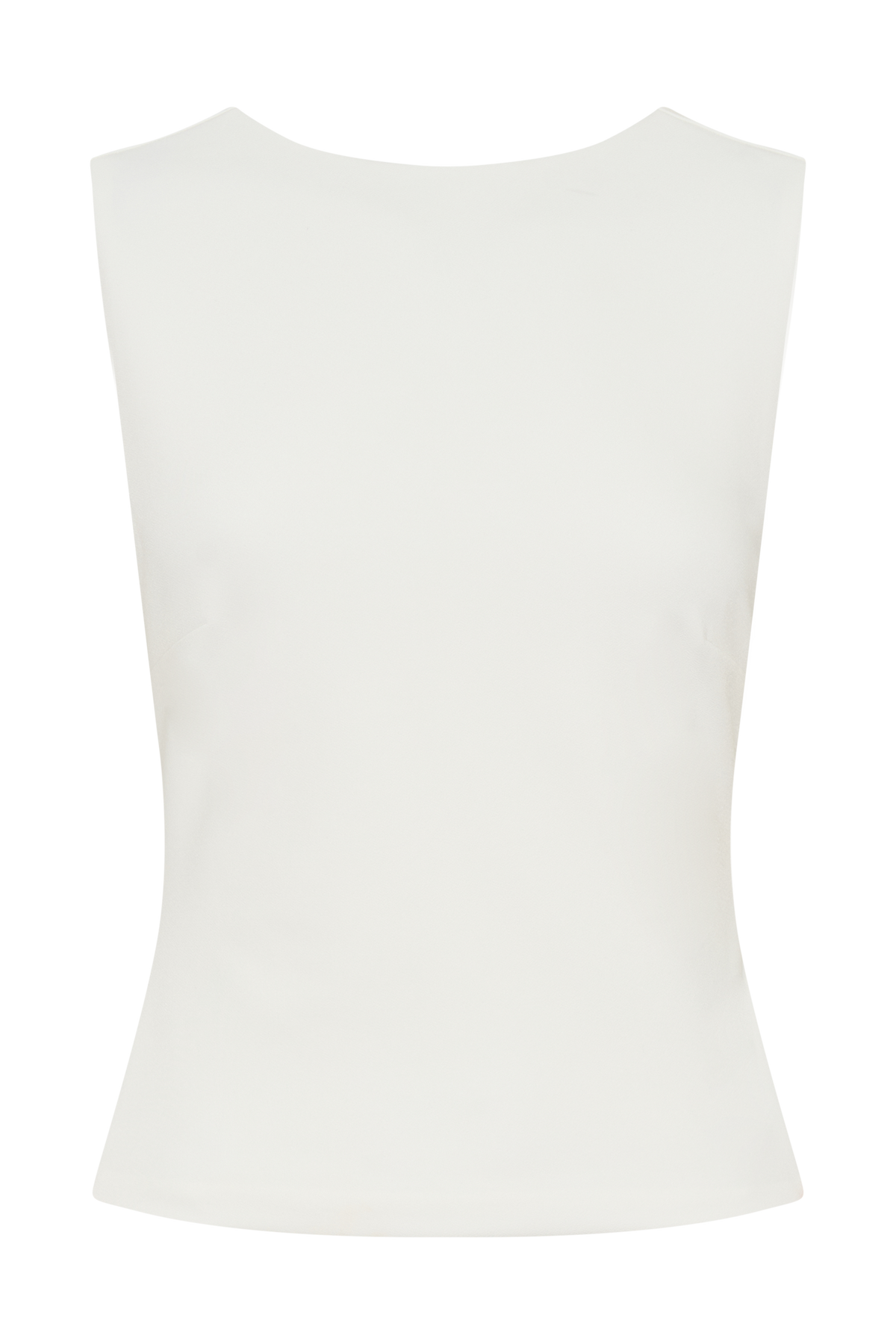 Open Back Scuba Crepe Top - White