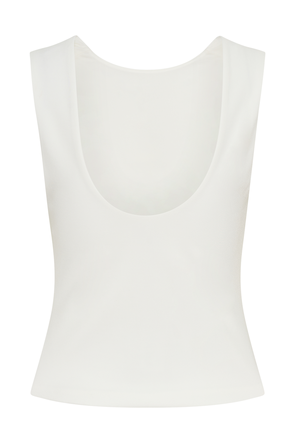 Open Back Scuba Crepe Top - White