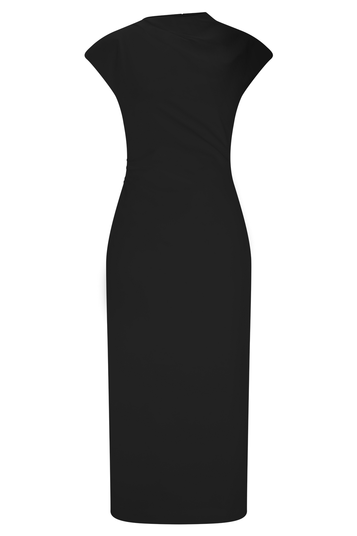 Cotton Midi Dress - Black