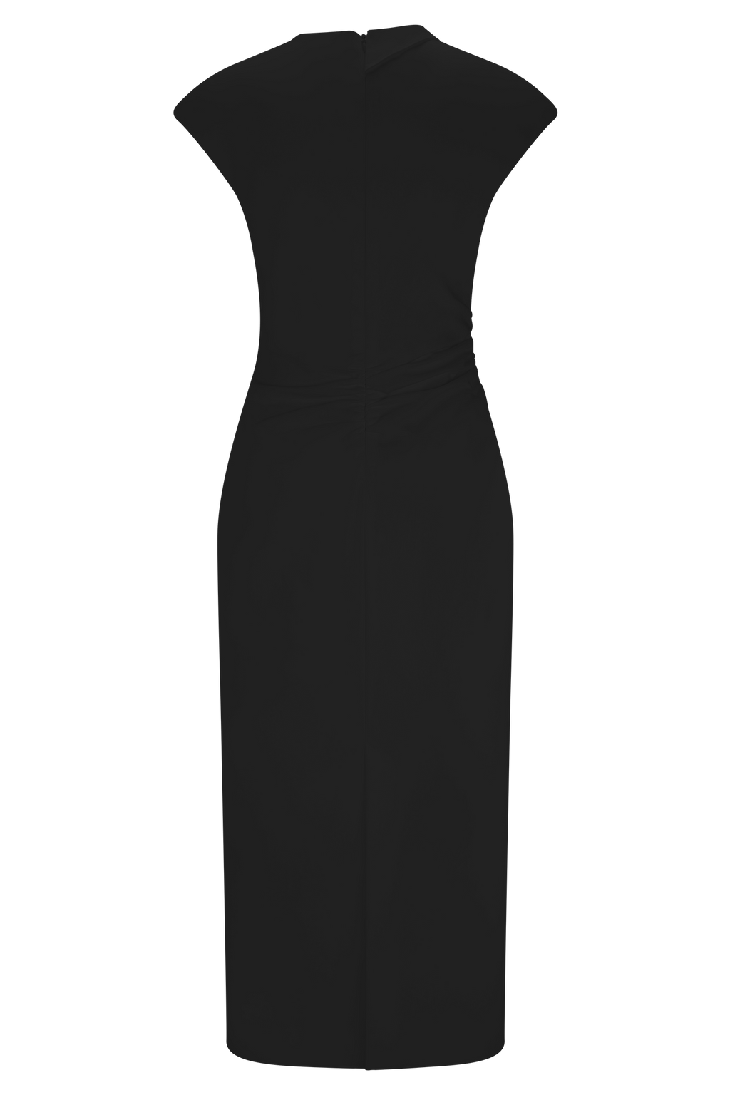 Cotton Midi Dress - Black