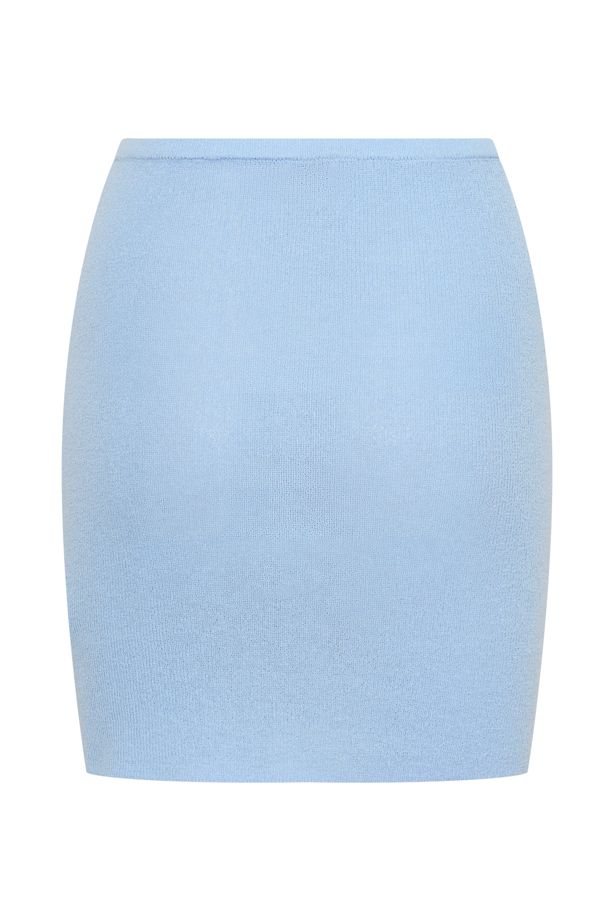Mid Rise Knit Mini Skirt - Cornflower Blue