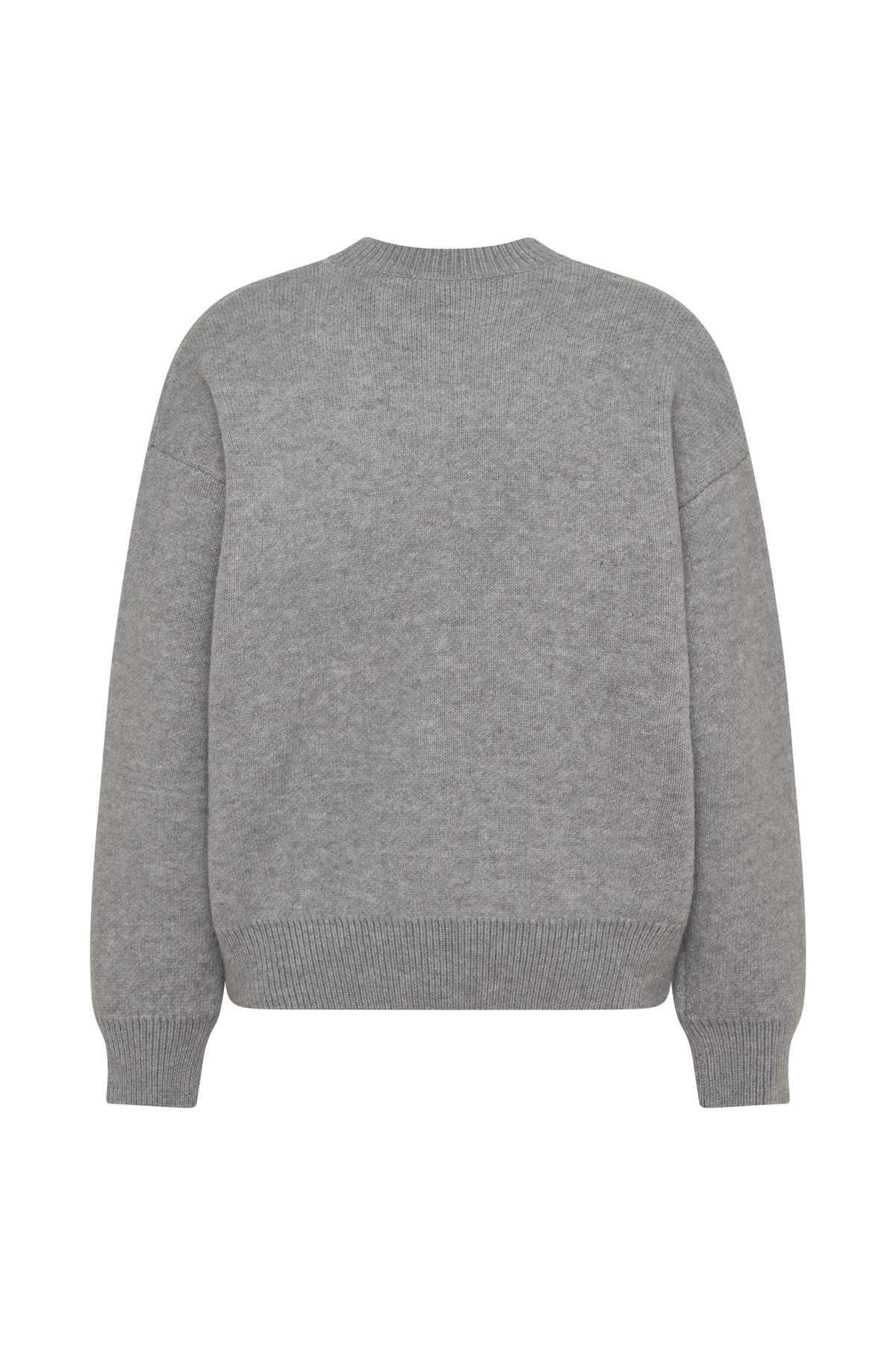 Oversized Knit Jumper - Grey Marle