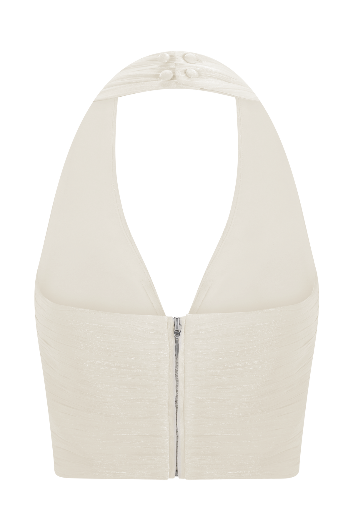 Gathered V Neck Top - Opal White