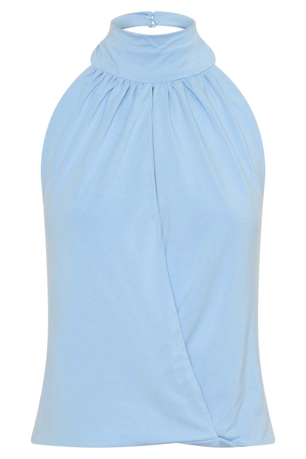 Viscose Sleeveless Halter Top - Blue