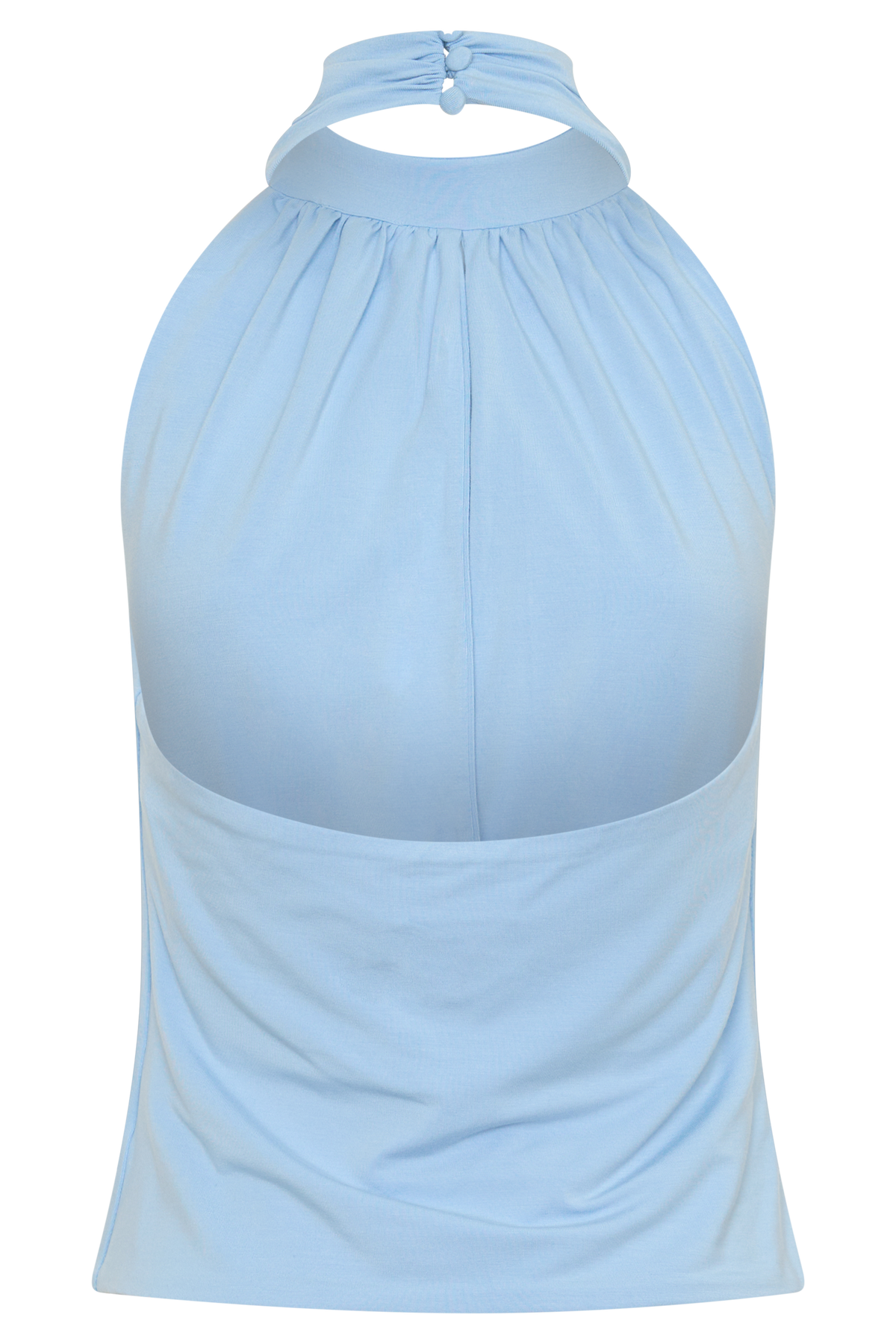 Viscose Sleeveless Halter Top - Blue