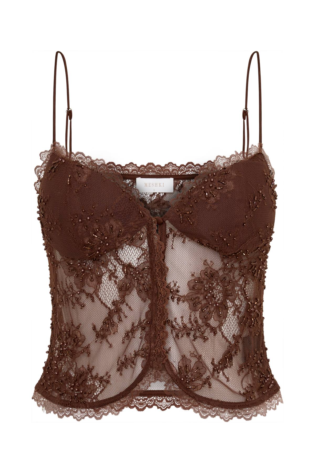 Sweetheart Lace Top - Dark Chocolate