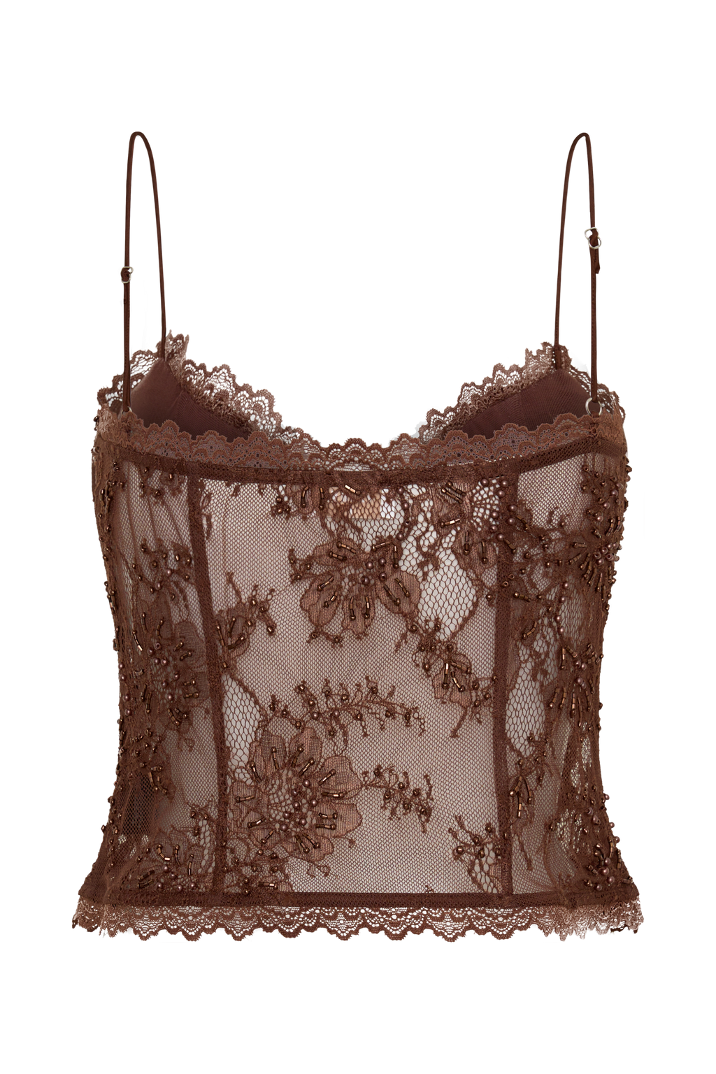 Sweetheart Lace Top - Dark Chocolate