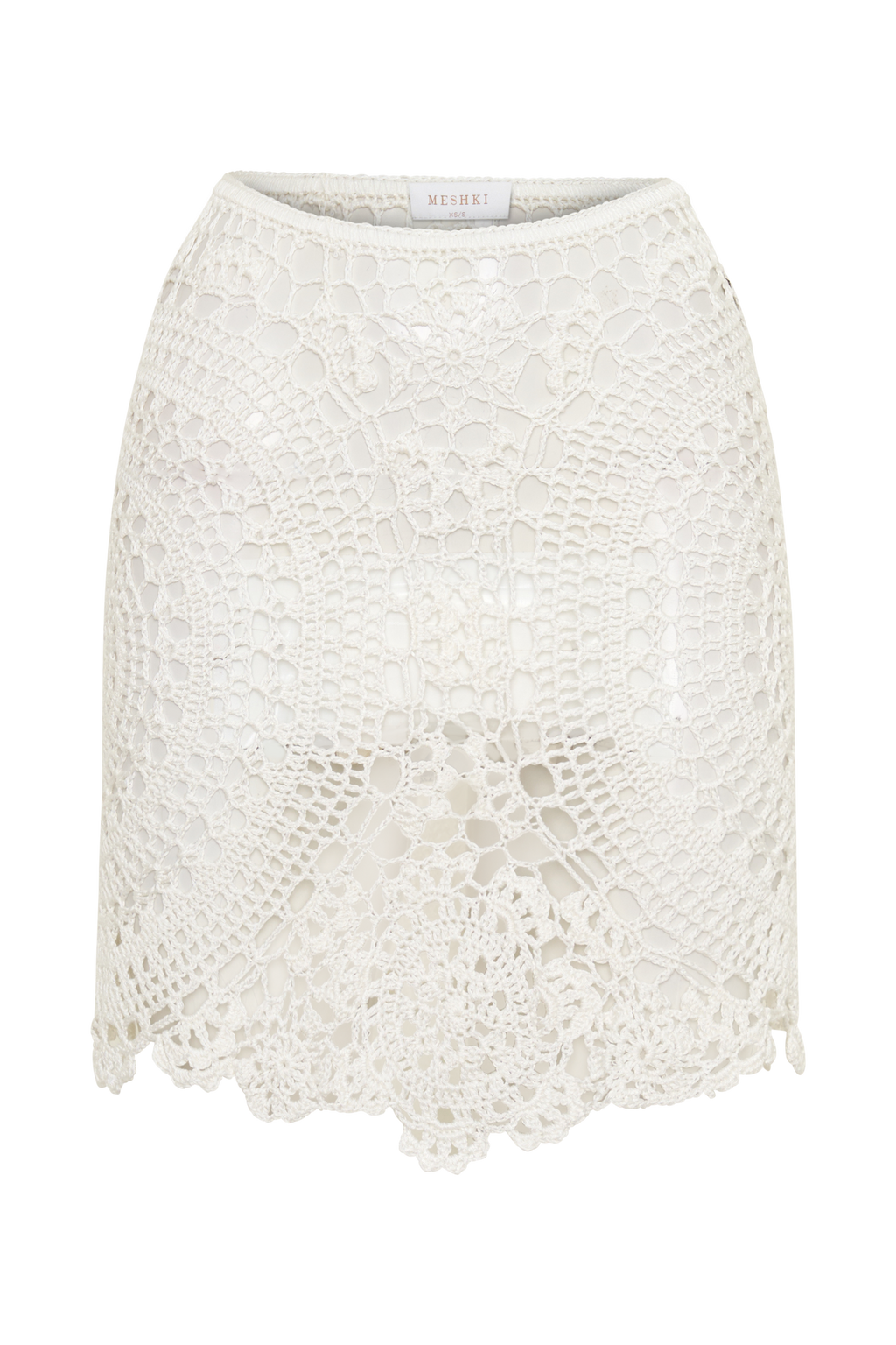 Crochet Mini Skirt - Ivory