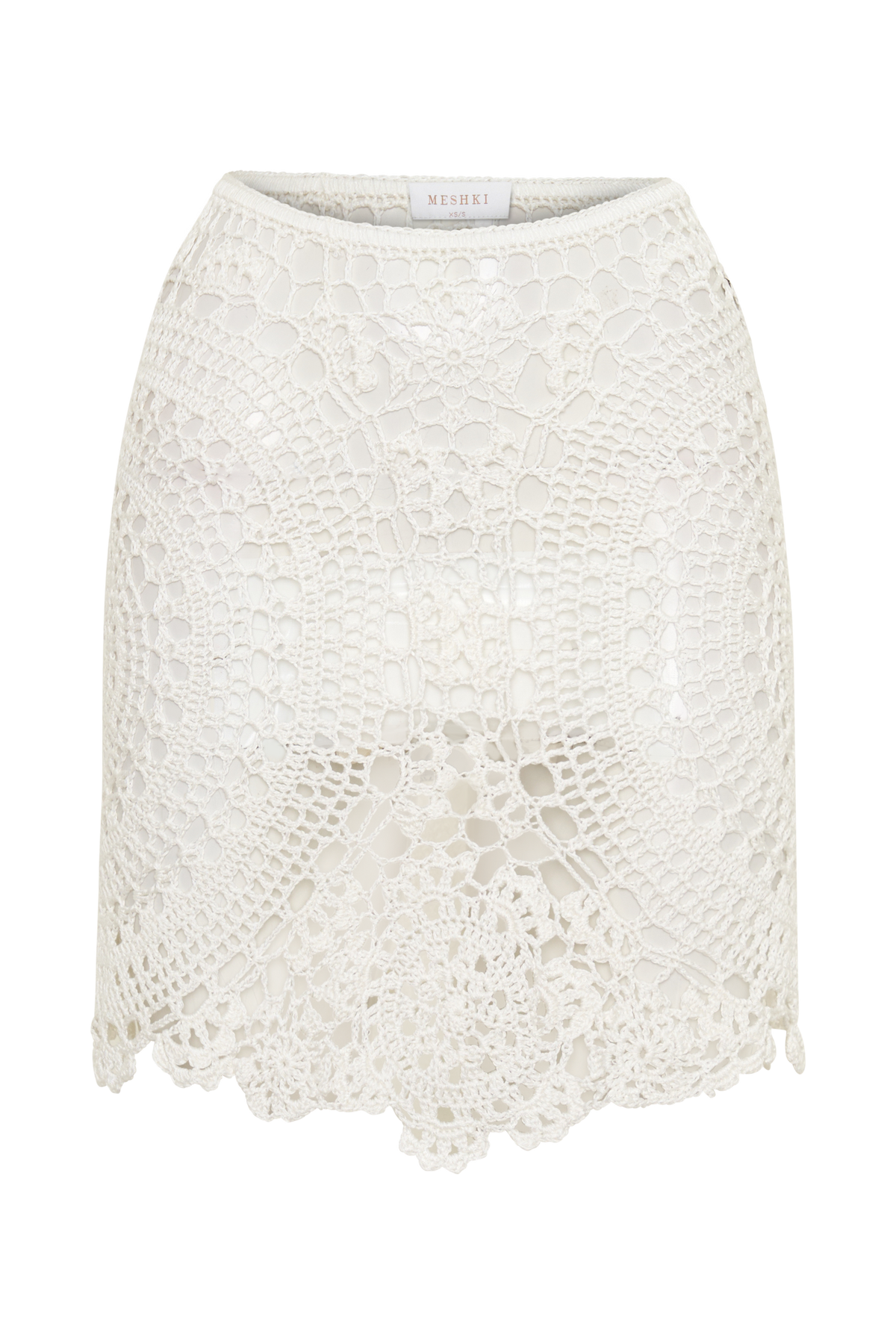 Crochet Mini Skirt - Ivory
