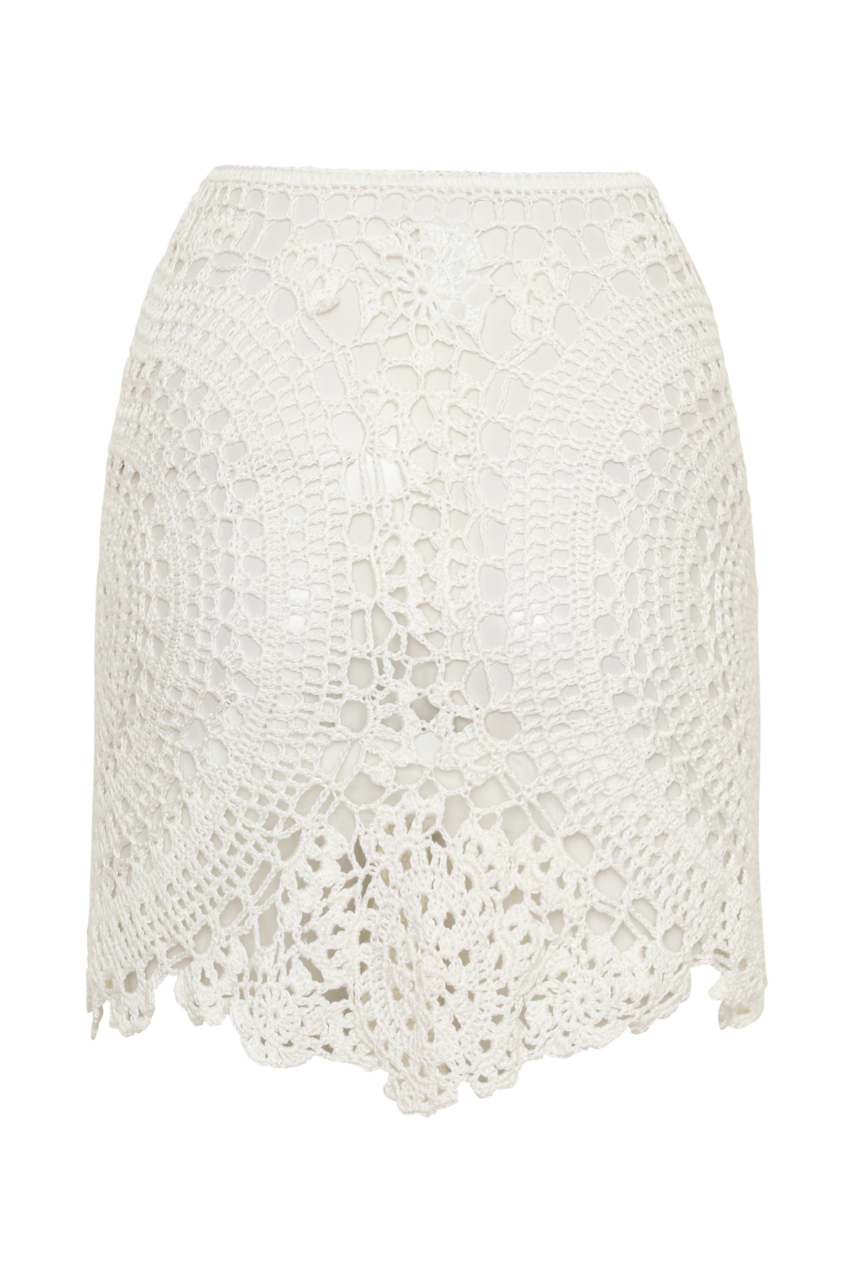 Crochet Mini Skirt - Ivory