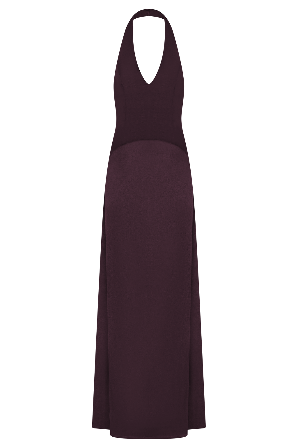 Taffeta And Satin Maxi Dress - Wine
