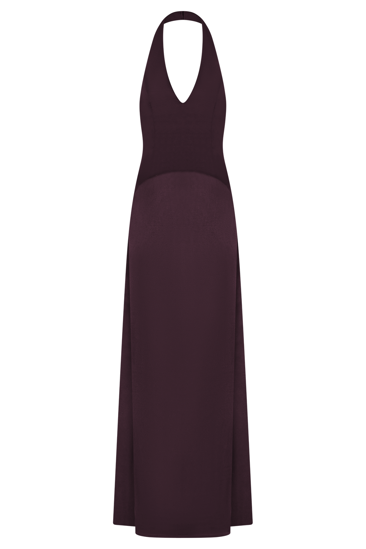 Taffeta And Satin Maxi Dress - Wine