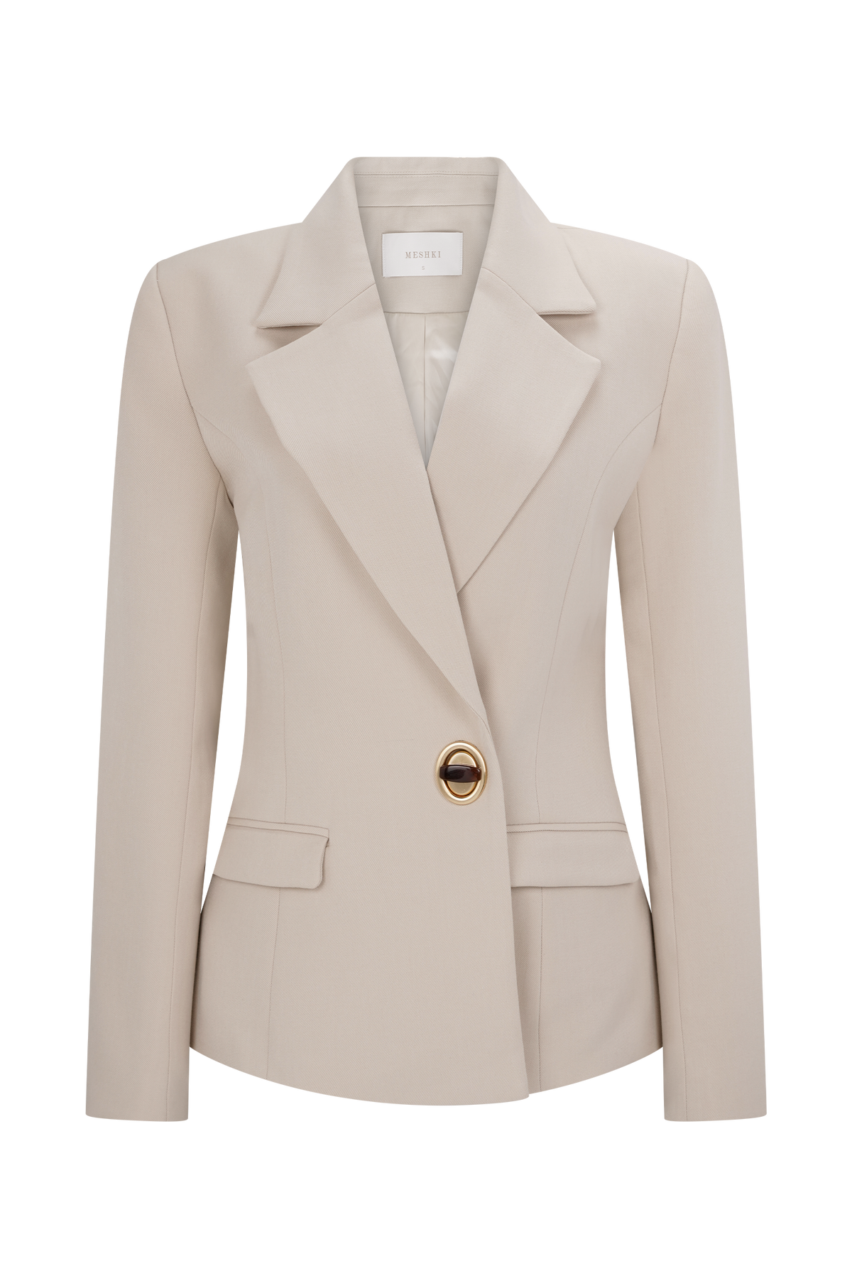 Cinched Waist Blazer - Ivory Stone