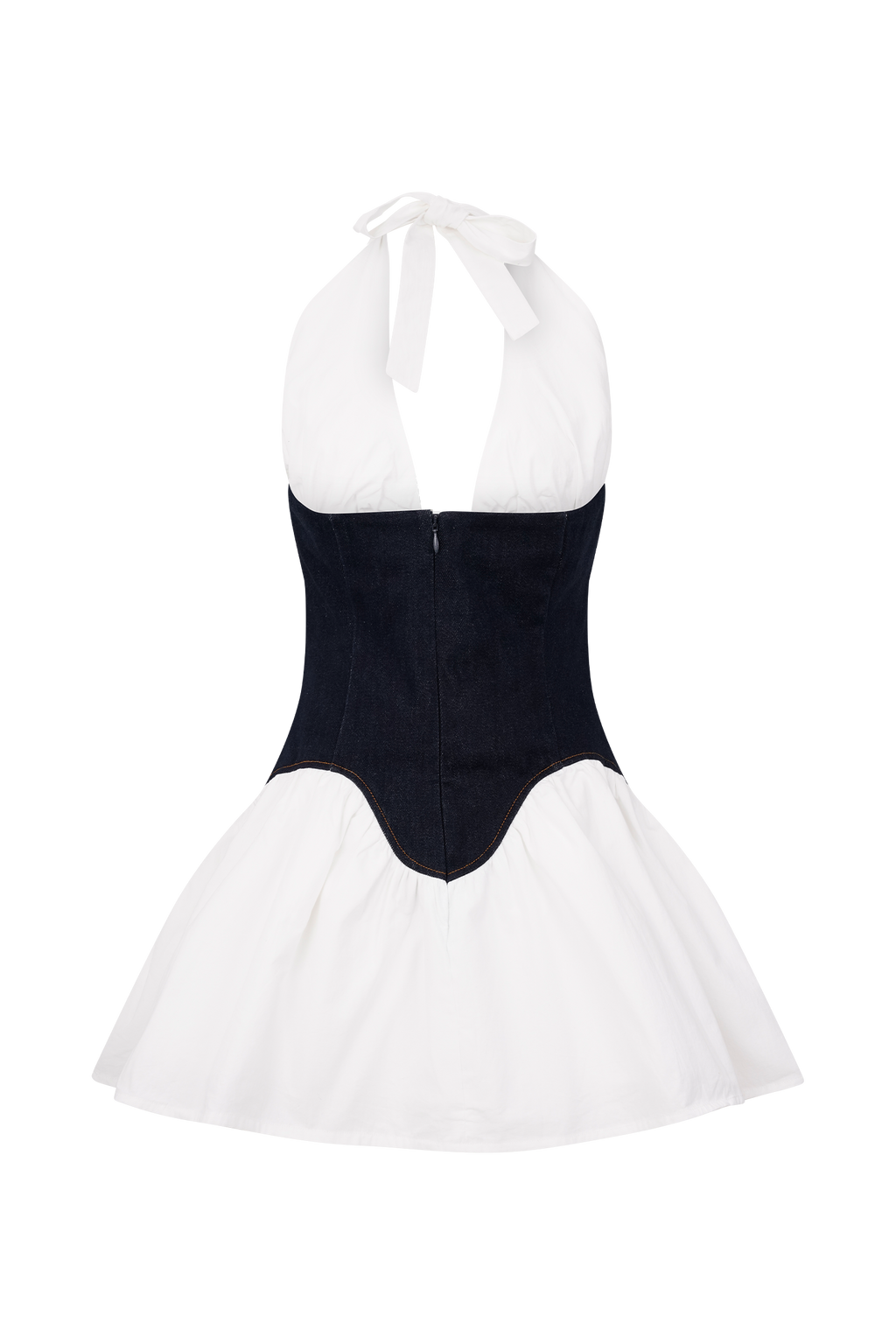 Denim Cotton Mini Dress - Indigo Blue
