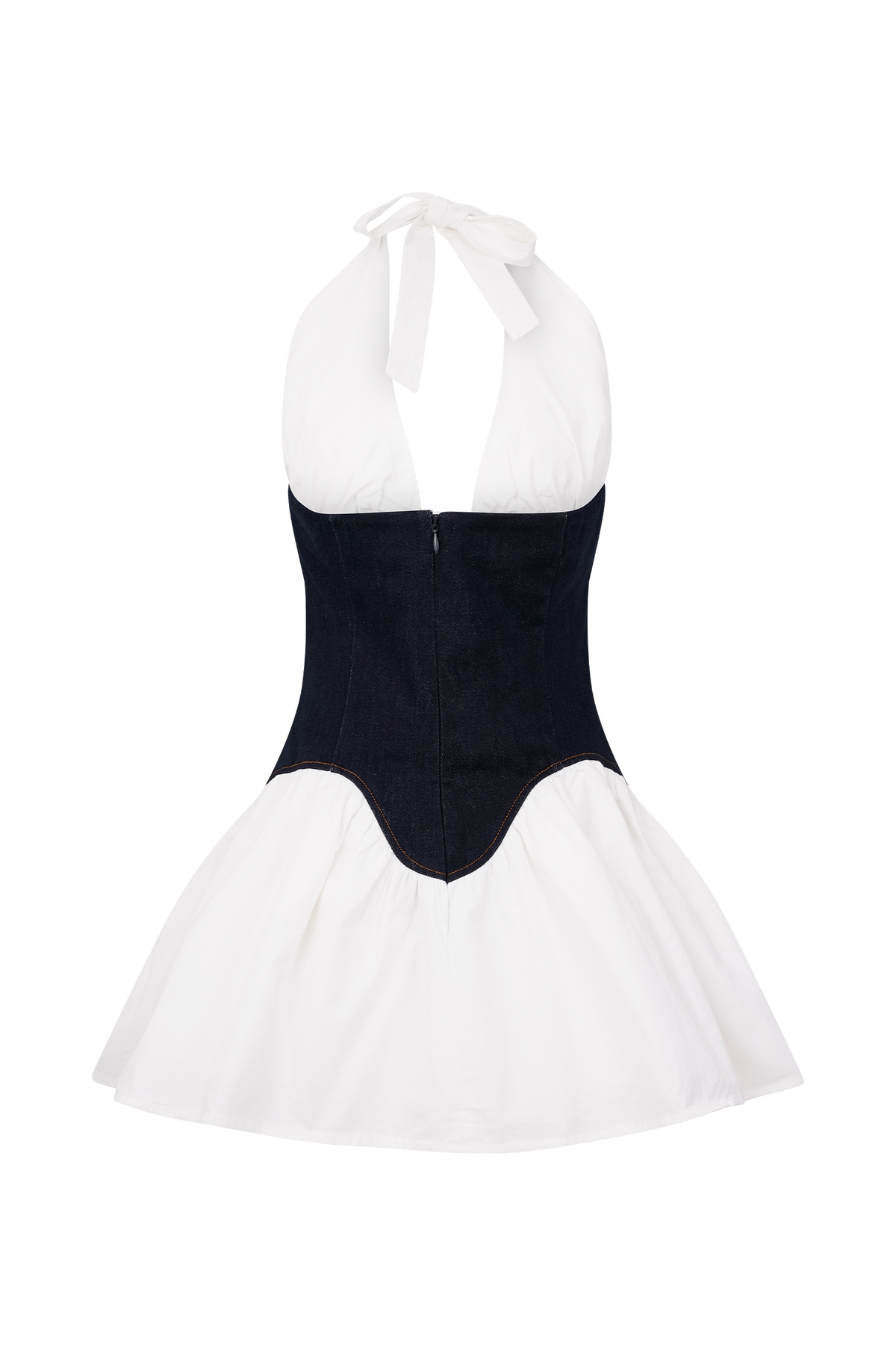 Denim Cotton Mini Dress - Indigo Blue