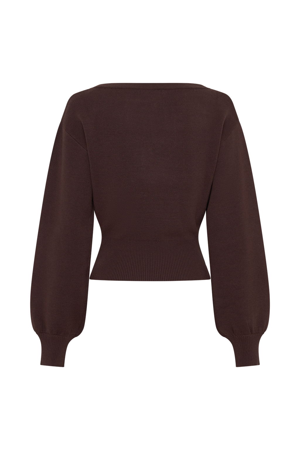 Aysmetrical Knit Jumper - Deep Chocolate