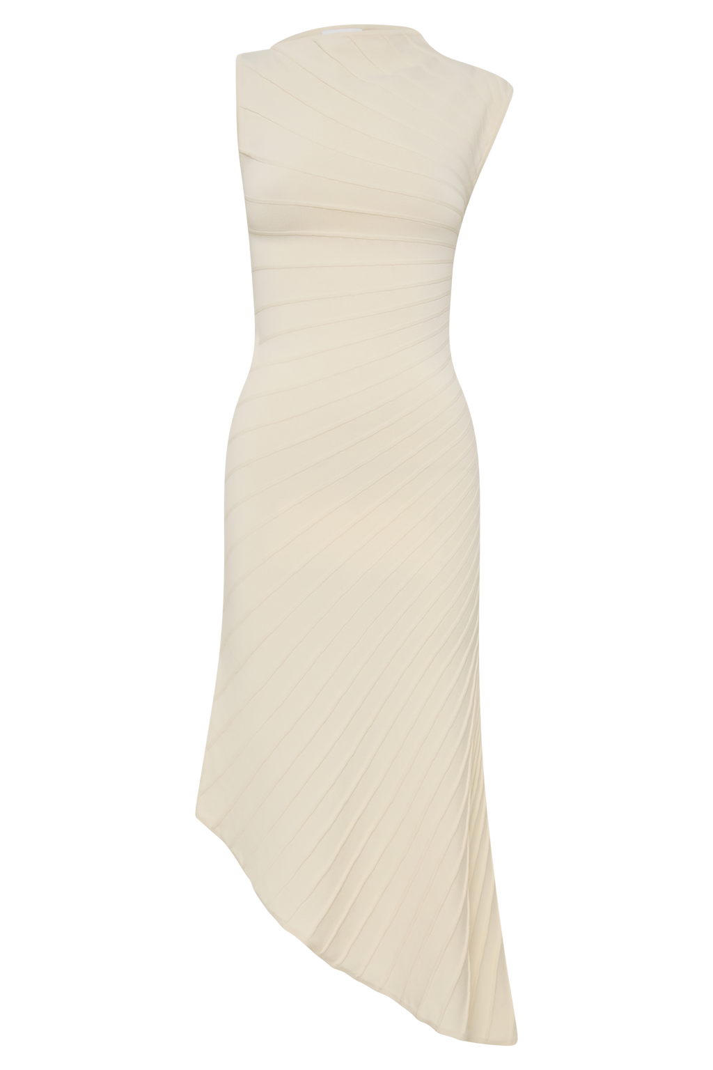 Pleated Knit Dress - Ivory