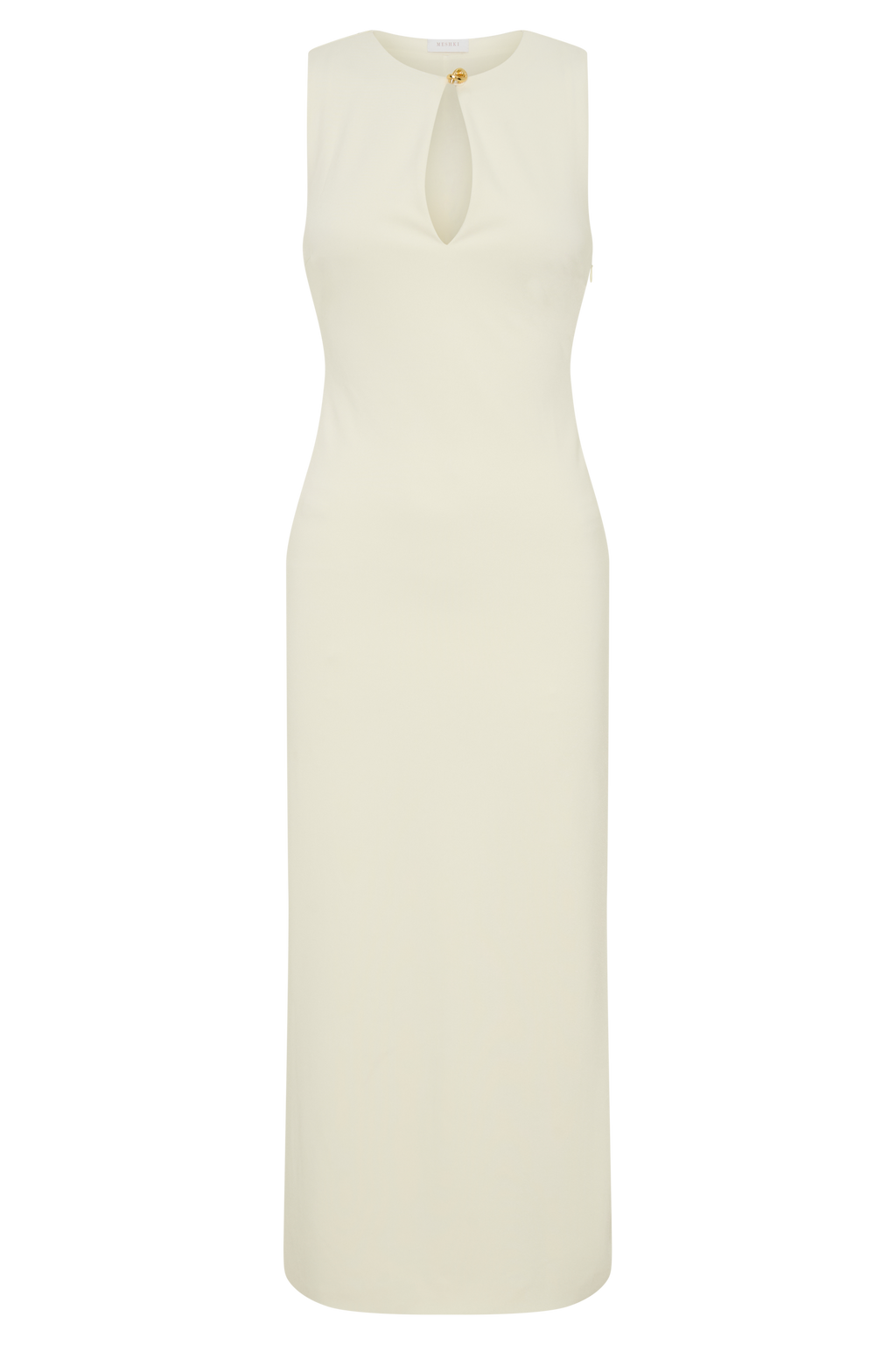 Sleeveless Crepe Midi Dress - Ivory