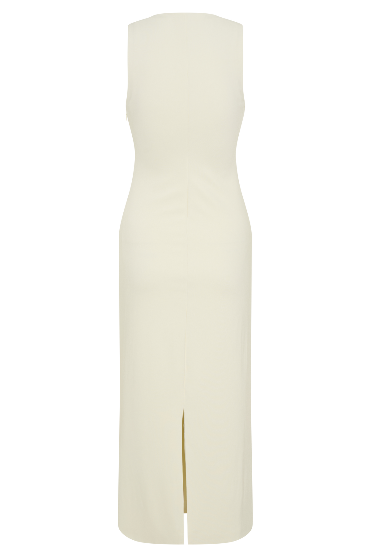 Sleeveless Crepe Midi Dress - Ivory