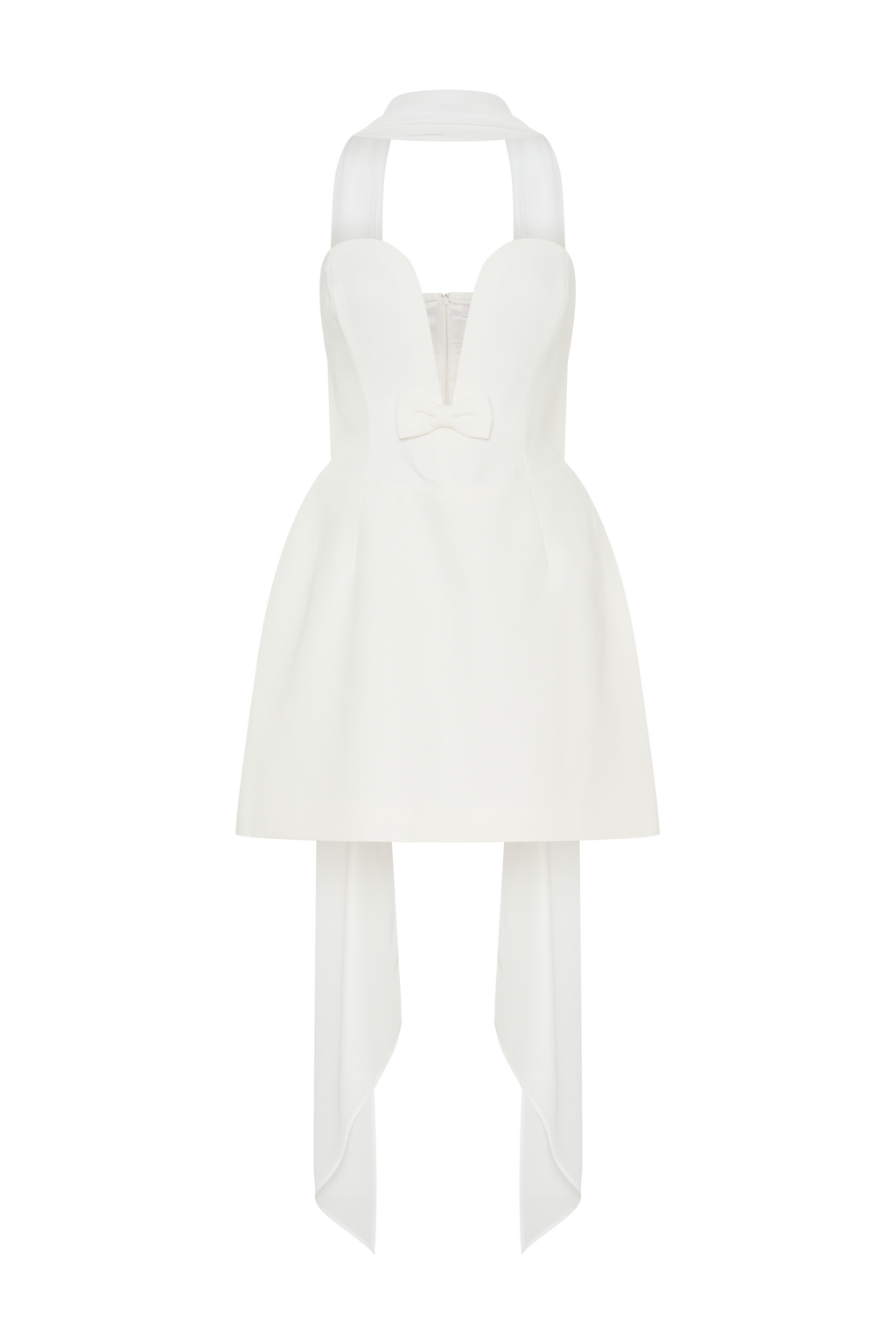 Strapless Suiting Mini Dress - Ivory