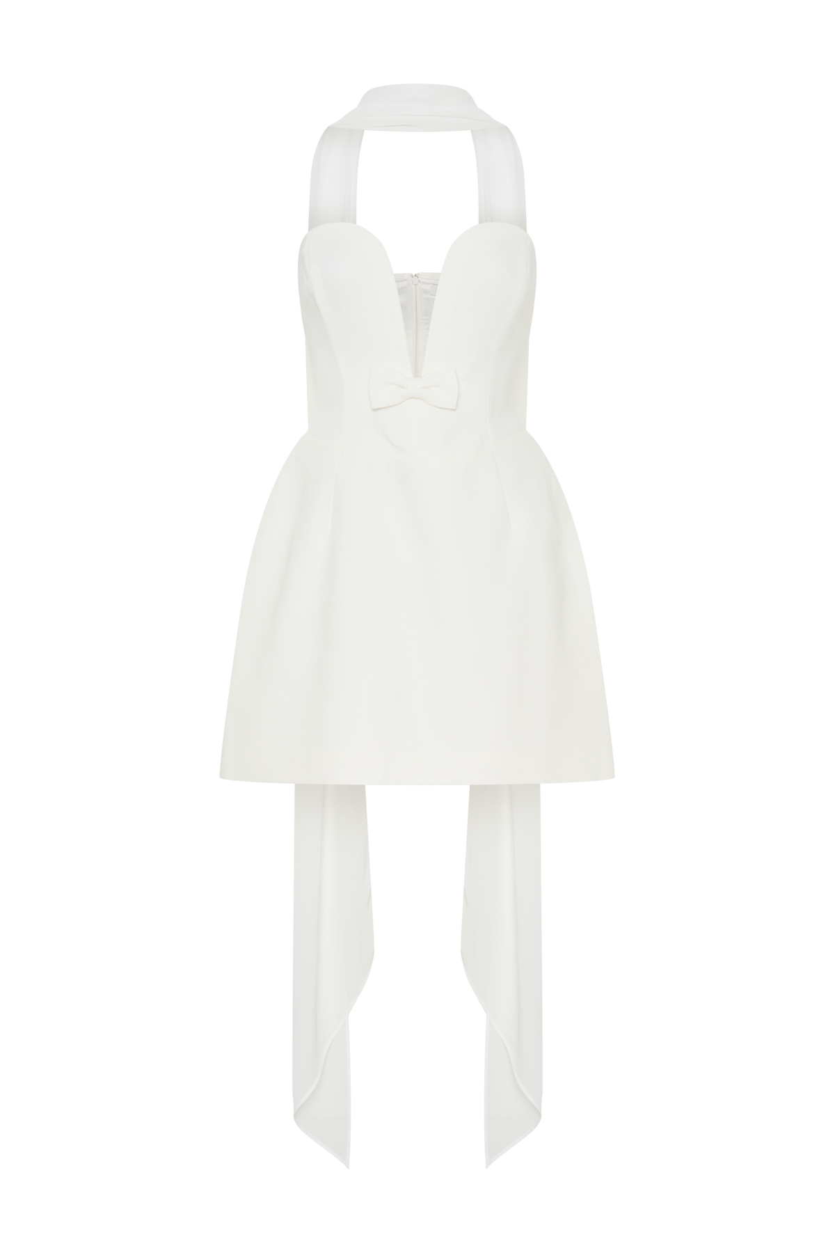 Strapless Suiting Mini Dress - Ivory