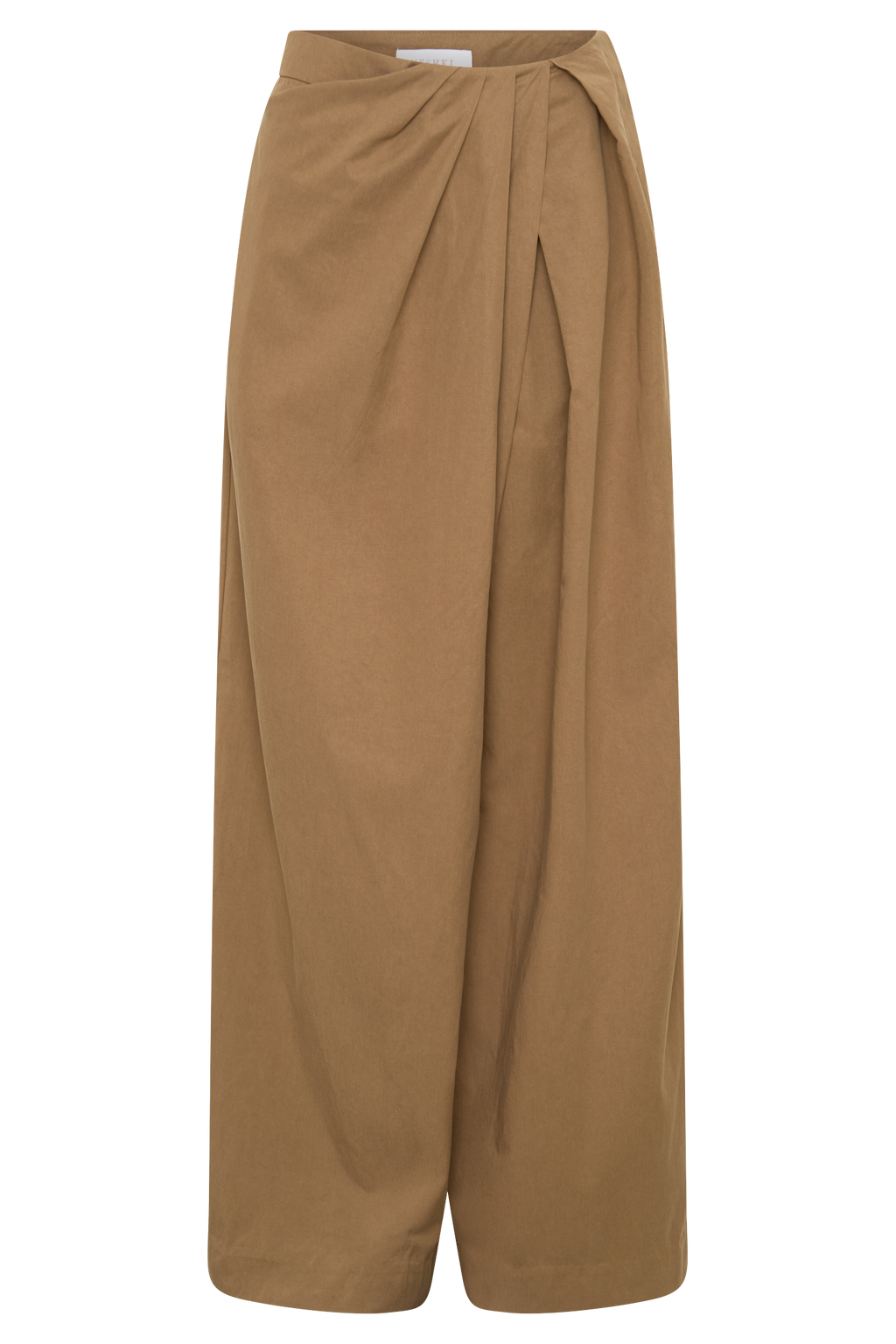 Draped Wide Leg Pants - Mocha