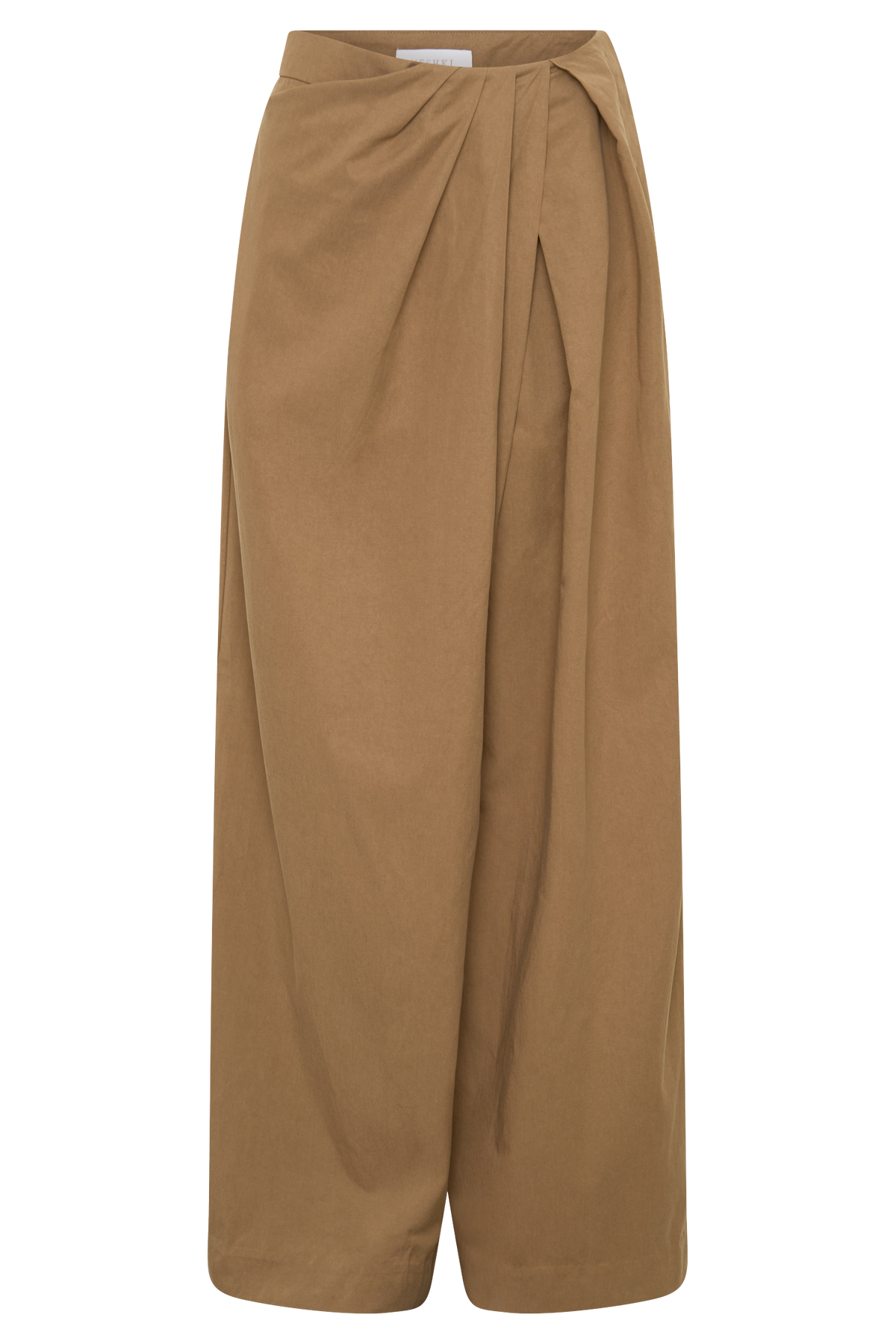 Draped Wide Leg Pants - Mocha