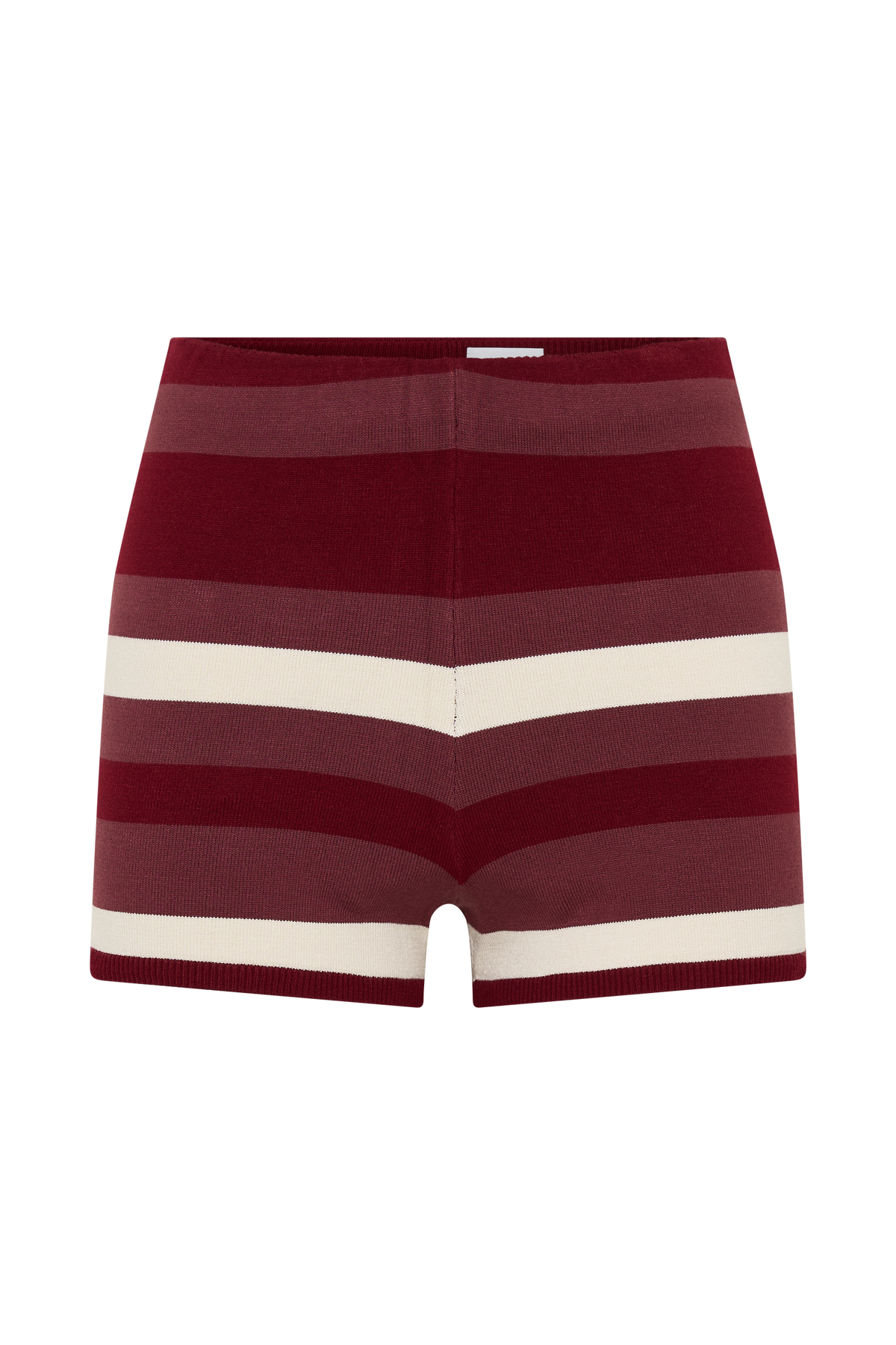 Stripe Knit Short - Burgundy/Cream