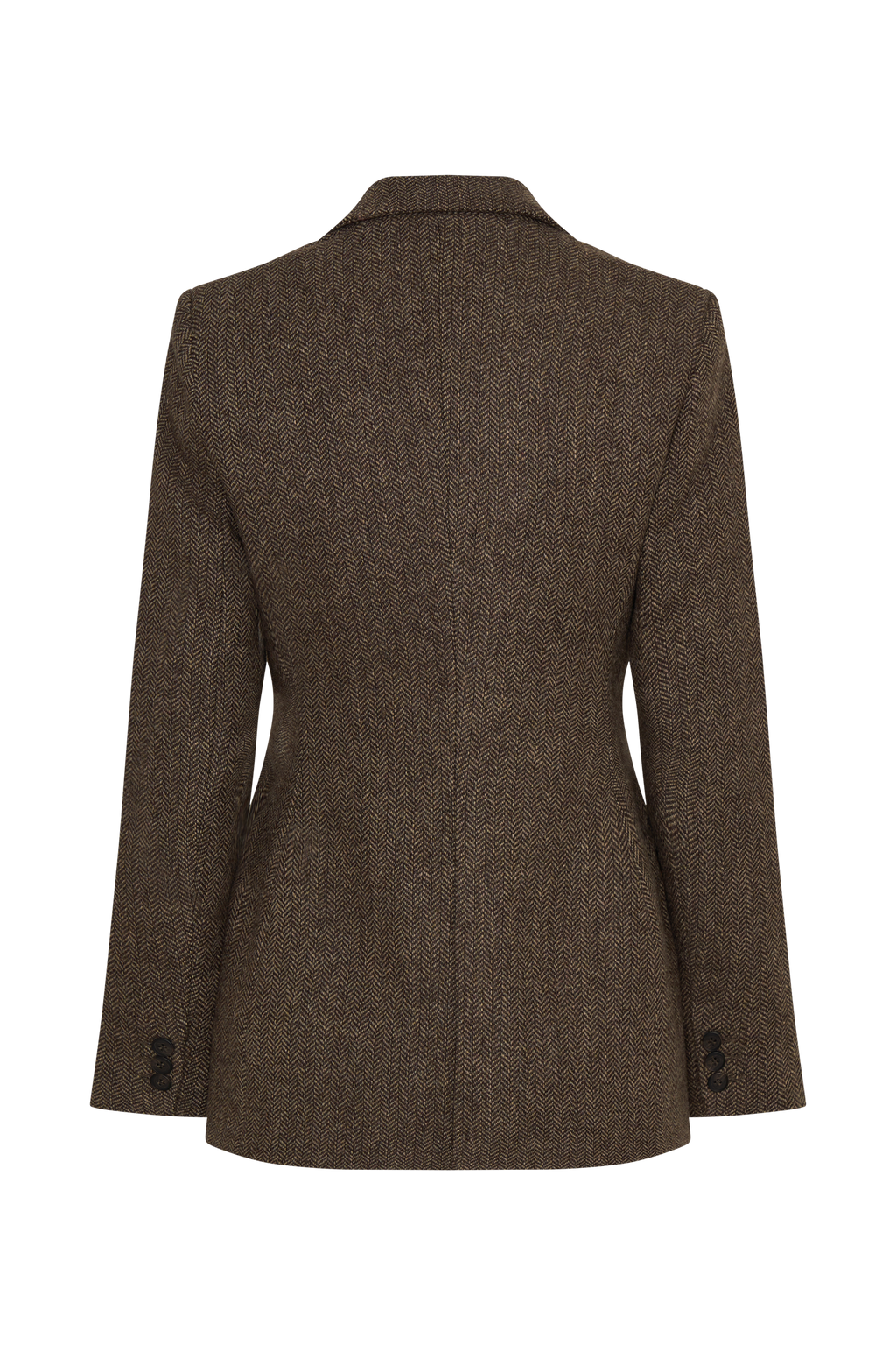 Structured Blazer With Hardware - Herringbone