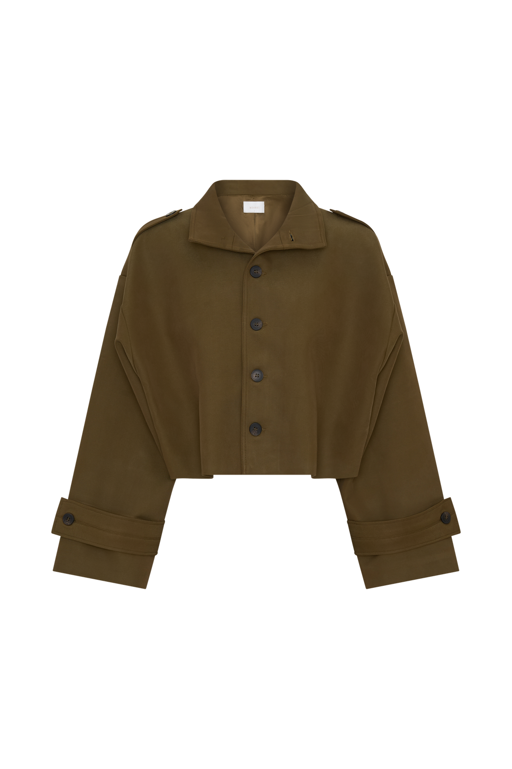 Funnel Neck Bomber Jacket - Khaki