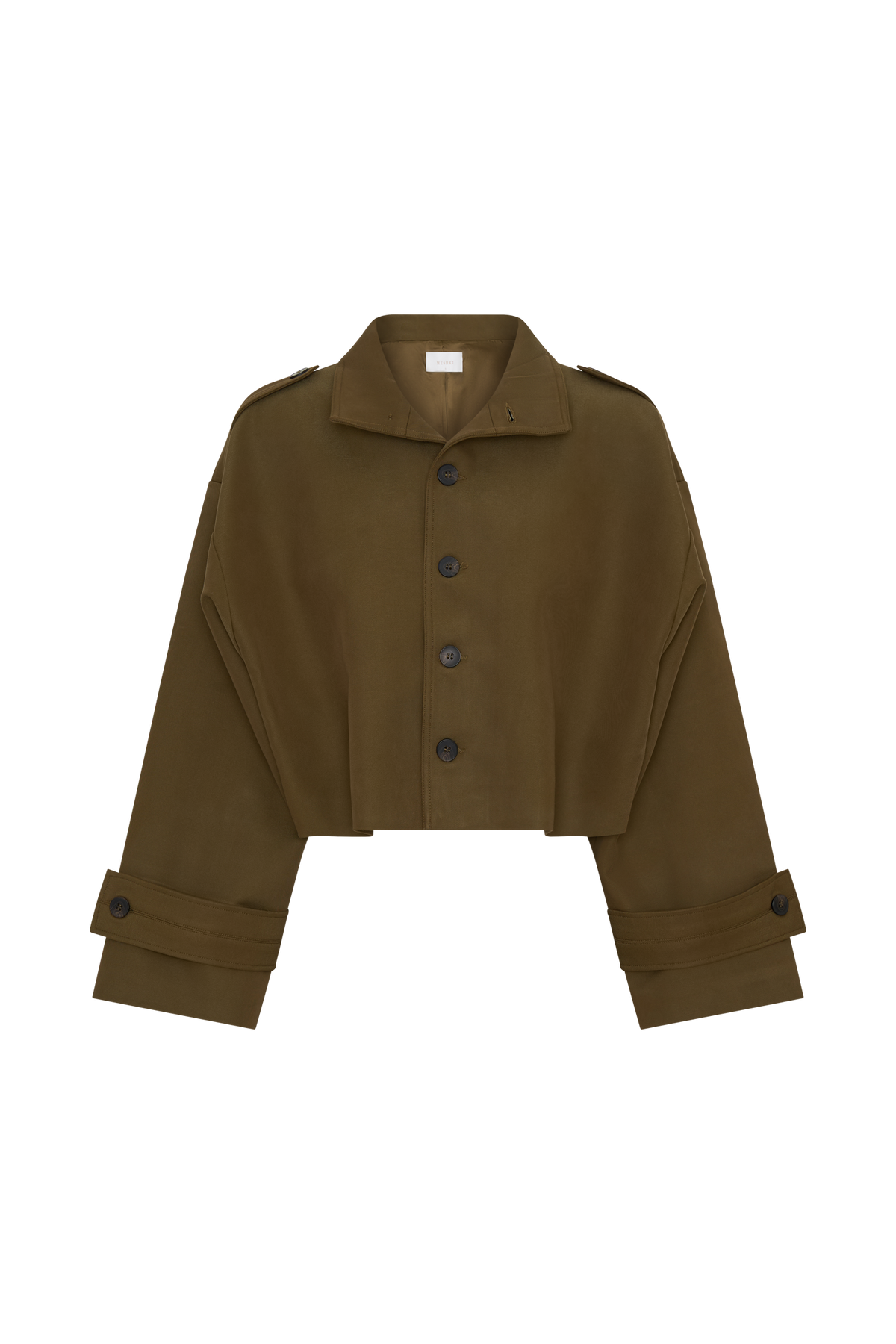 Funnel Neck Bomber Jacket - Khaki