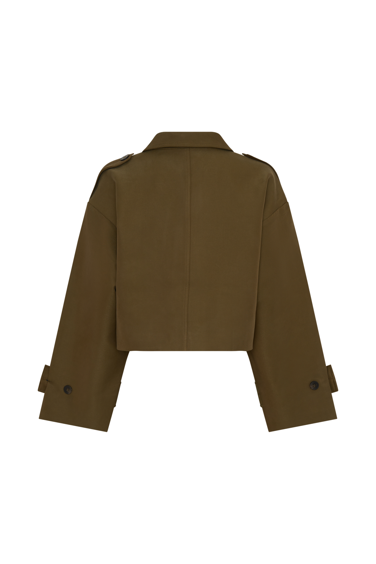 Funnel Neck Bomber Jacket - Khaki