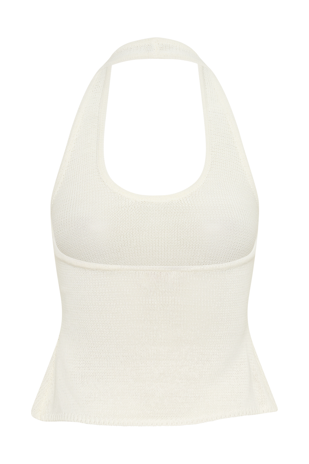 Crochet Halter Longline Top - Ivory