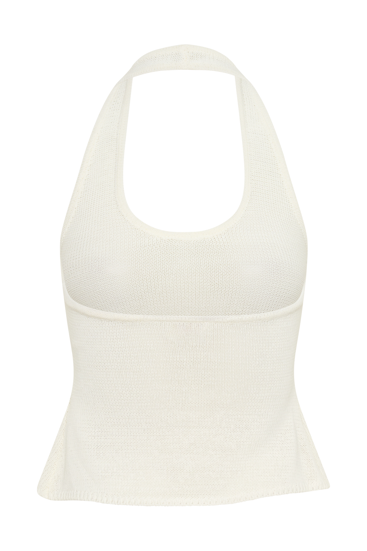Crochet Halter Longline Top - Ivory