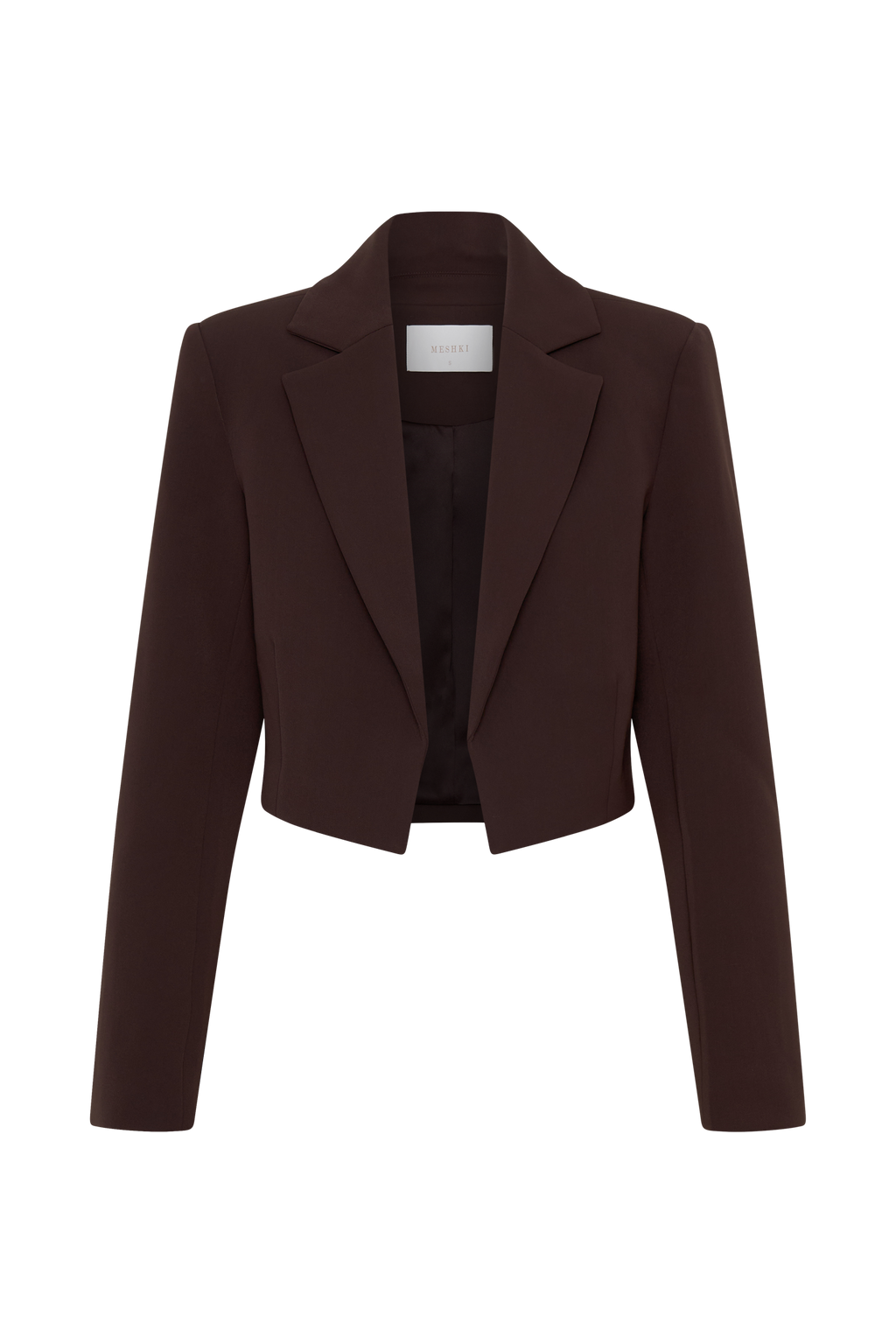 Cropped Suiting Blazer - Dark Chocolate
