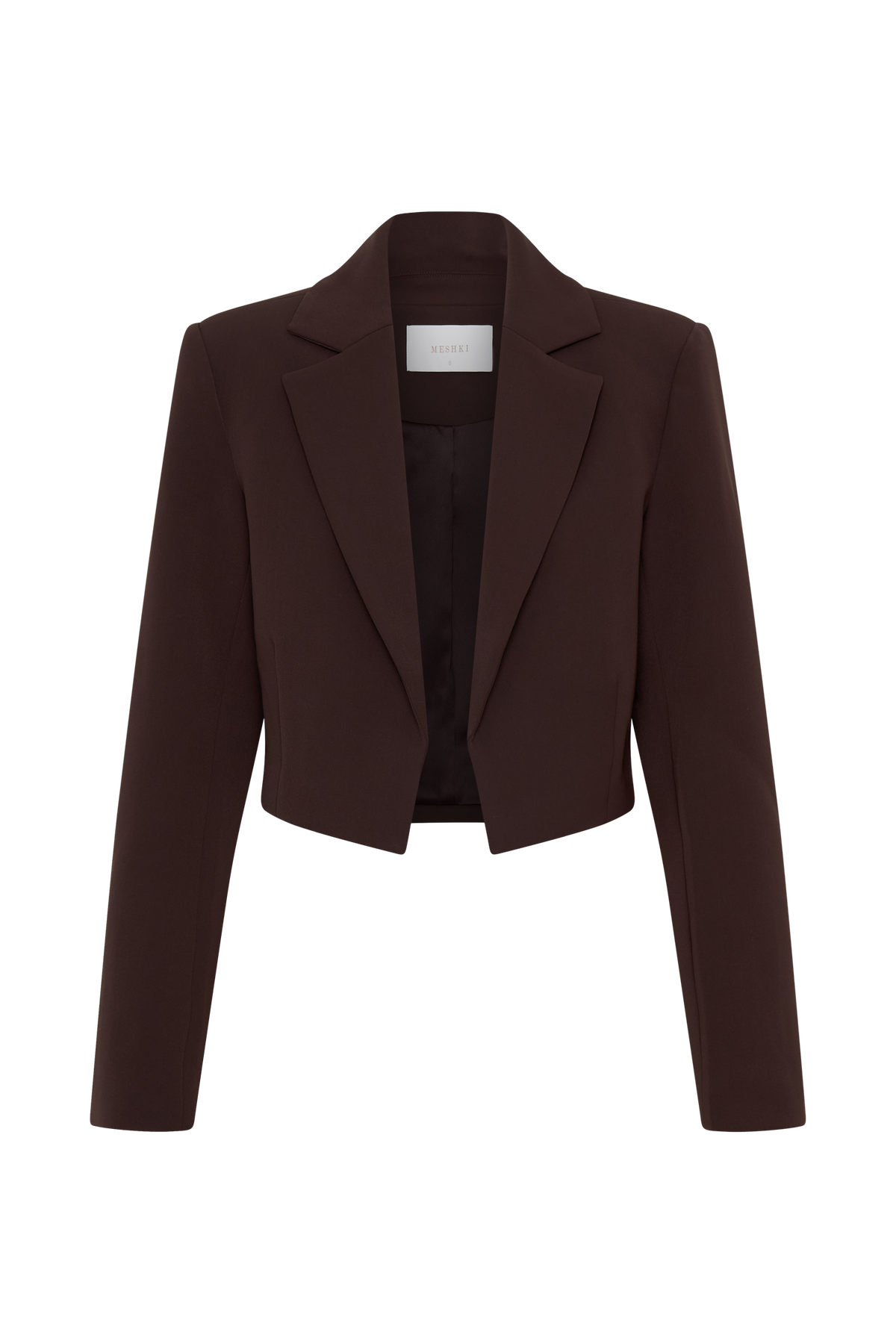 Cropped Suiting Blazer - Dark Chocolate