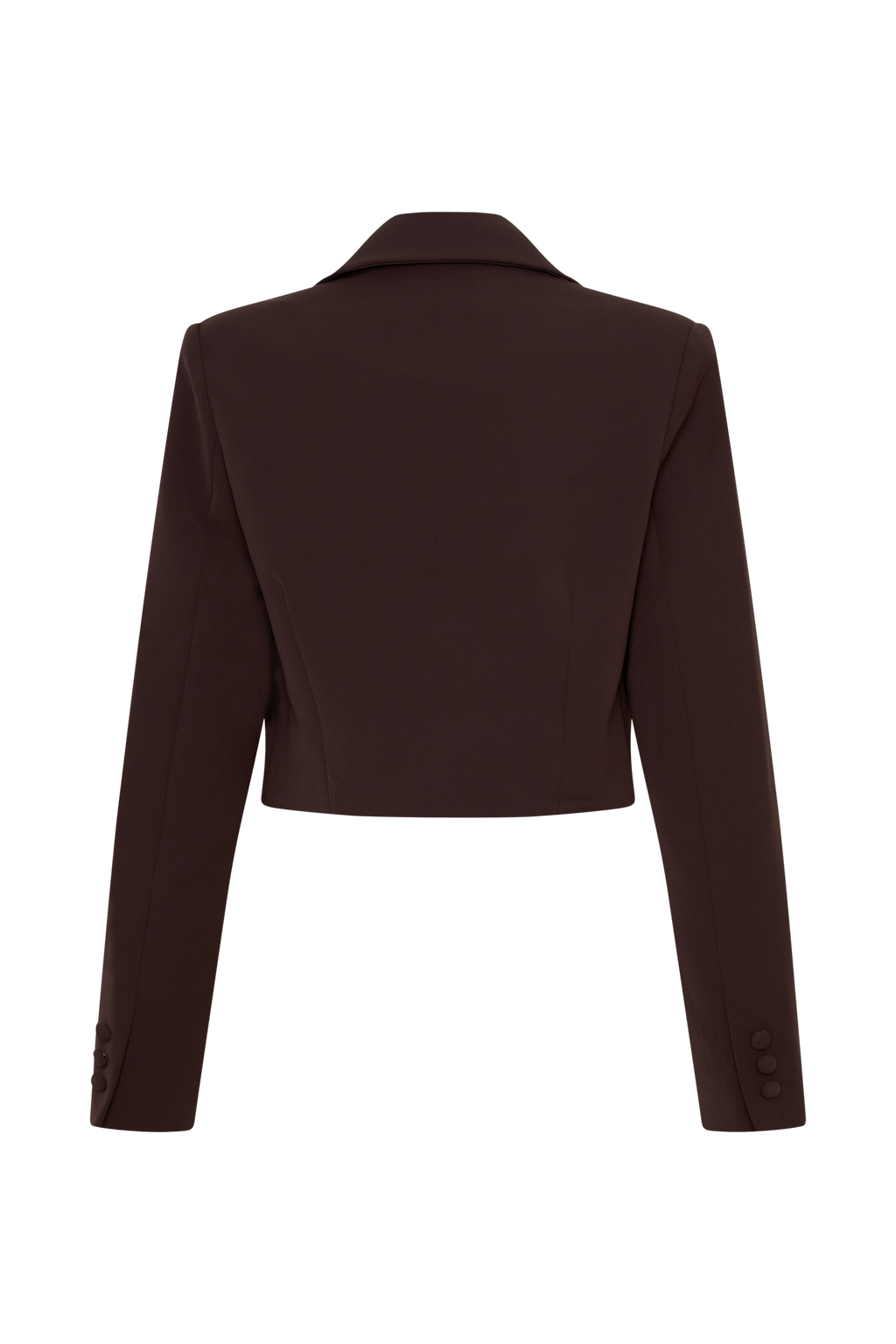 Cropped Suiting Blazer - Dark Chocolate