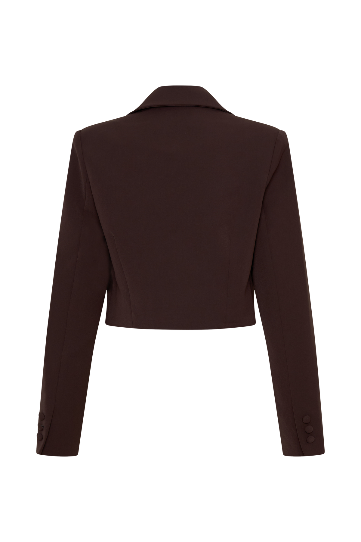 Cropped Suiting Blazer - Dark Chocolate