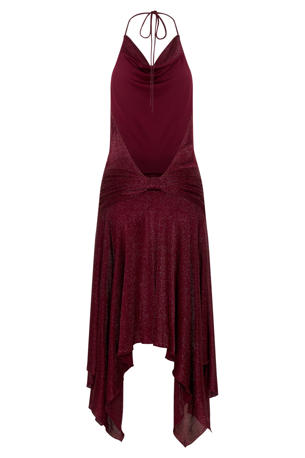 Hankie Midi Dress - Wine