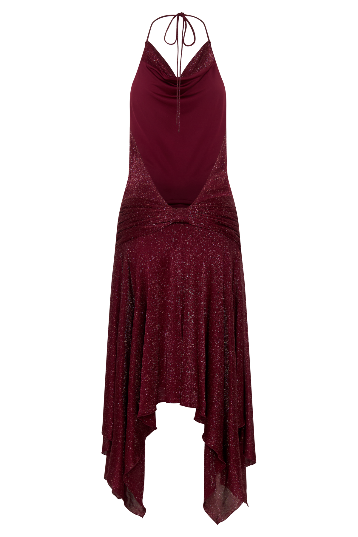 Hankie Midi Dress - Wine
