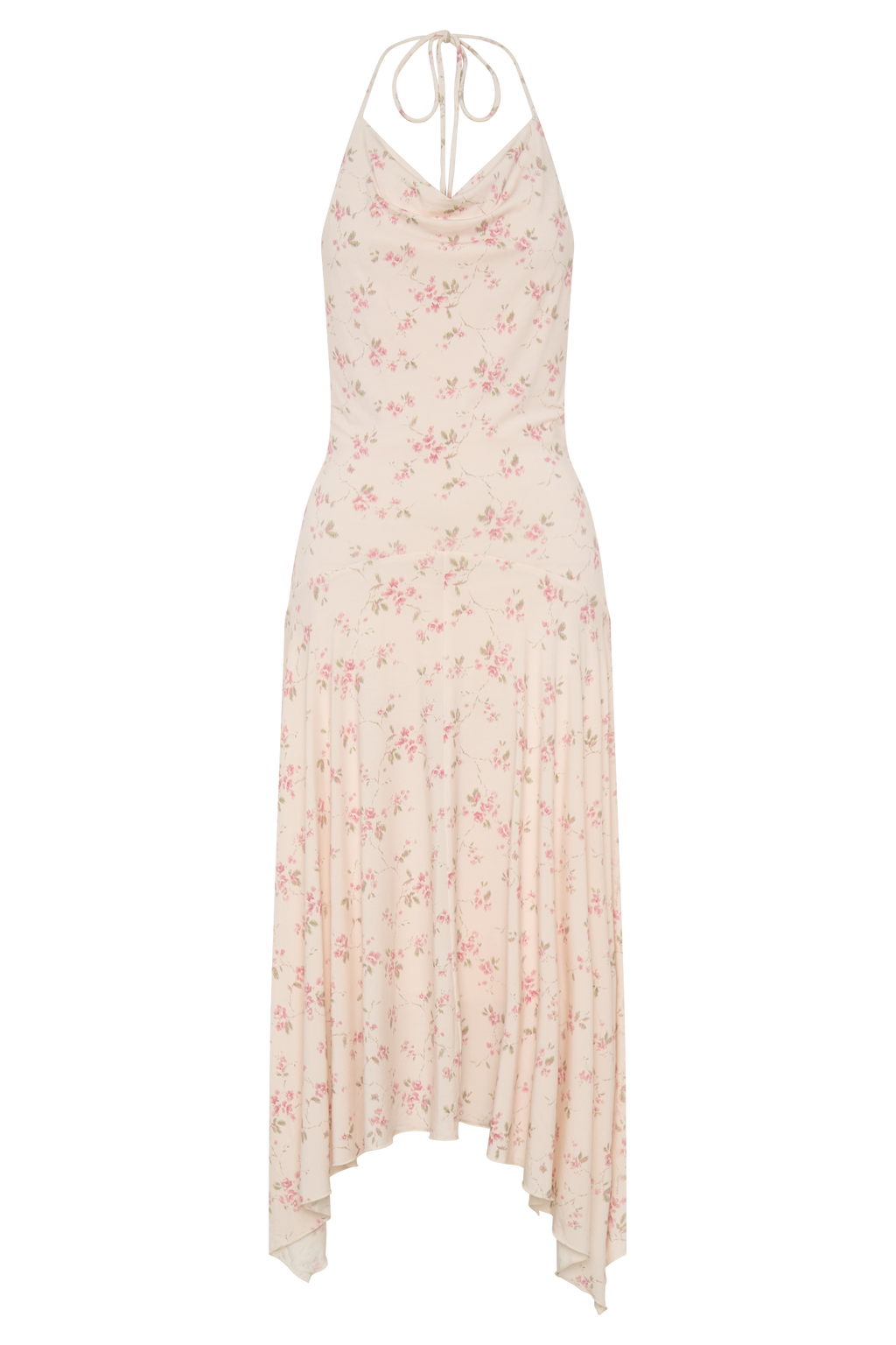 Modal Hankie Midi Dress - Floral Ditsy Print