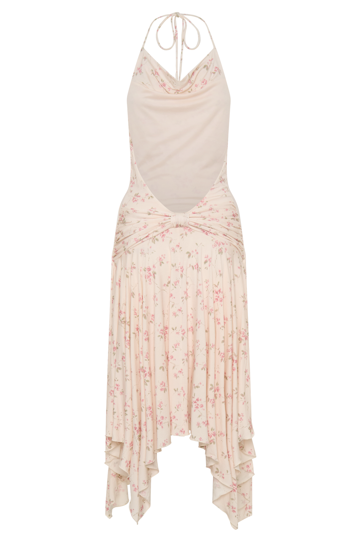 Modal Hankie Midi Dress - Floral Ditsy Print