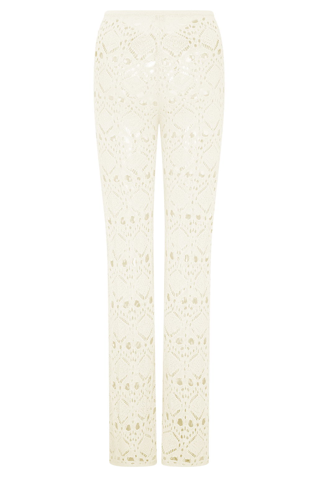 Crochet Knit Pants - Ivory
