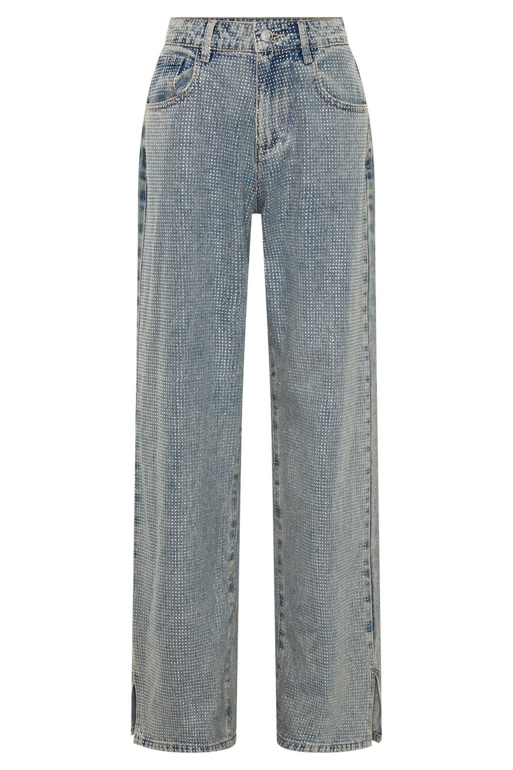 Diamante Denim Jeans - Blue/Green
