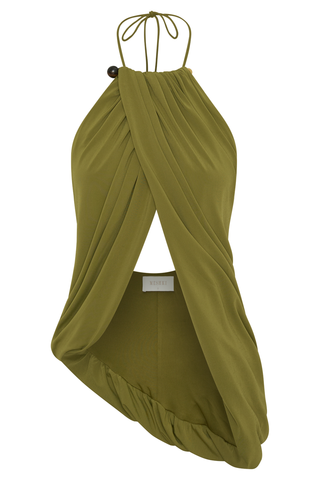 Draped Hardware Top - Martini Olive