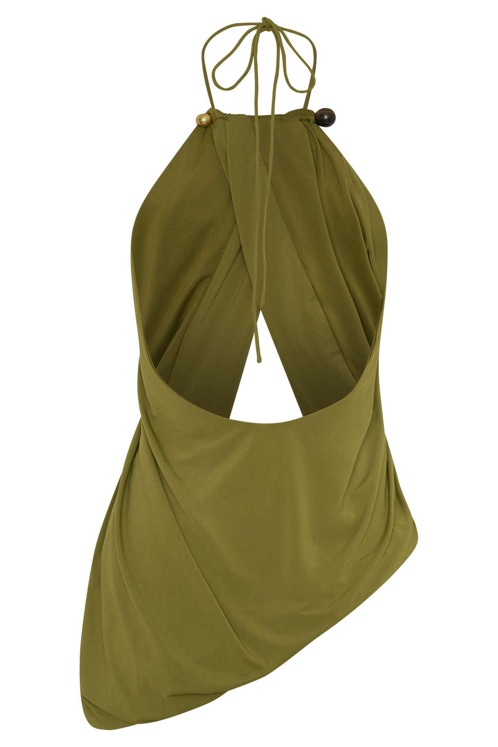 Draped Hardware Top - Martini Olive