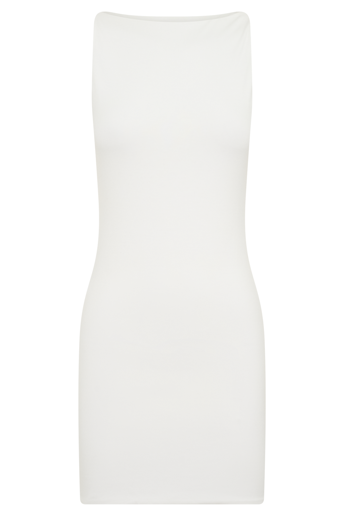 Backless Twist Mini Dress - White